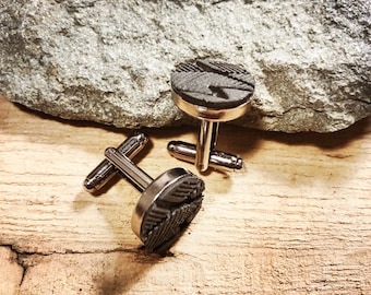 Cyclist Cufflinks, Bicycle Gift For Men, Industrial Jewelry, Cycling Gift, Bike Jewelry For Men