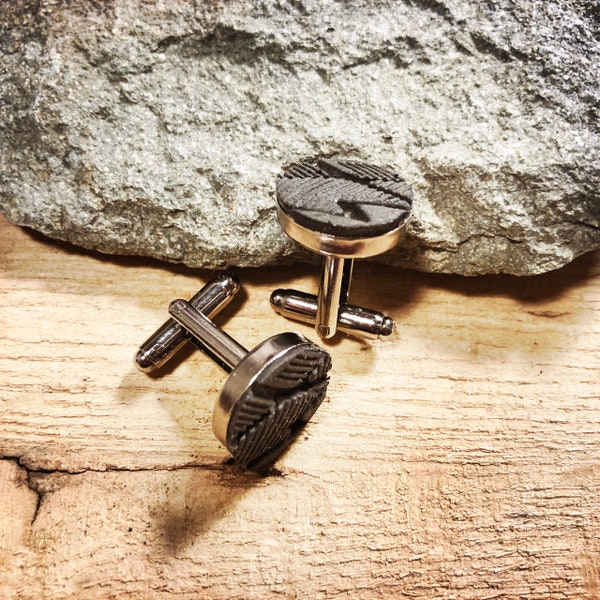 Cyclist Cufflinks, Bicycle Gift For Men, Industrial Jewelry, Cycling Gift, Bike Jewelry For Men