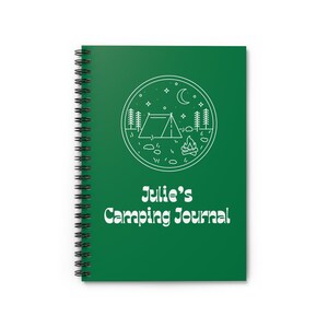 Personalized Camping Journal, Custom Travel Adventure Journal, Personal Travel Diary, Gift for Campers,Adventure Journal, Minimalist Journal