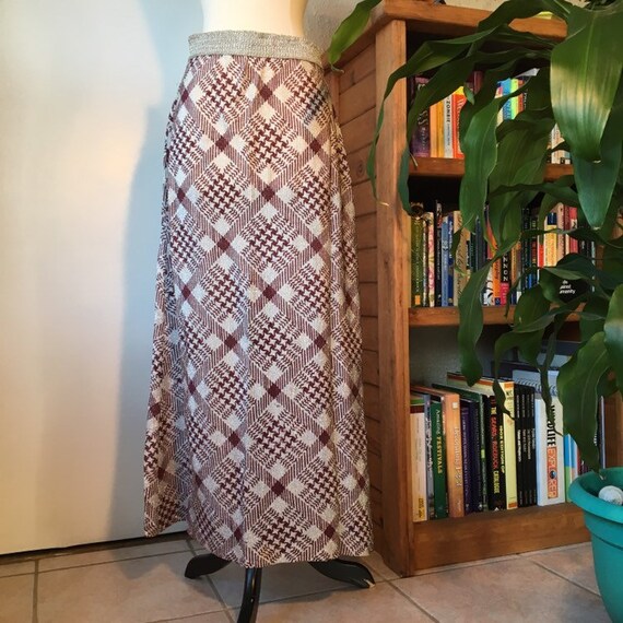 Vtg 1970s Shimmery Skirt - image 2