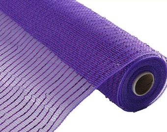 Purple deco Mesh 10"X10yd Wide foil mesh Wreath making.