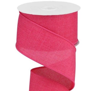 Wired pink ribbon, By the roll 1.5 x 10yd Thick and Thin diagonal check.