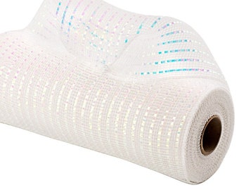 White with Iridescent Foil Mesh main image 1