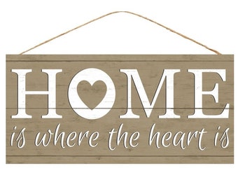 Home Is Where The Heart Is Sign Etsy