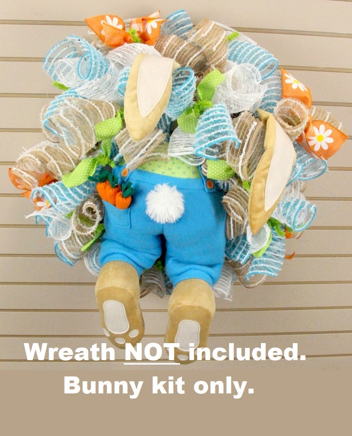 Bunny Wreath Kit 3pc 27lx10w Easter Bunny Wreath Etsy