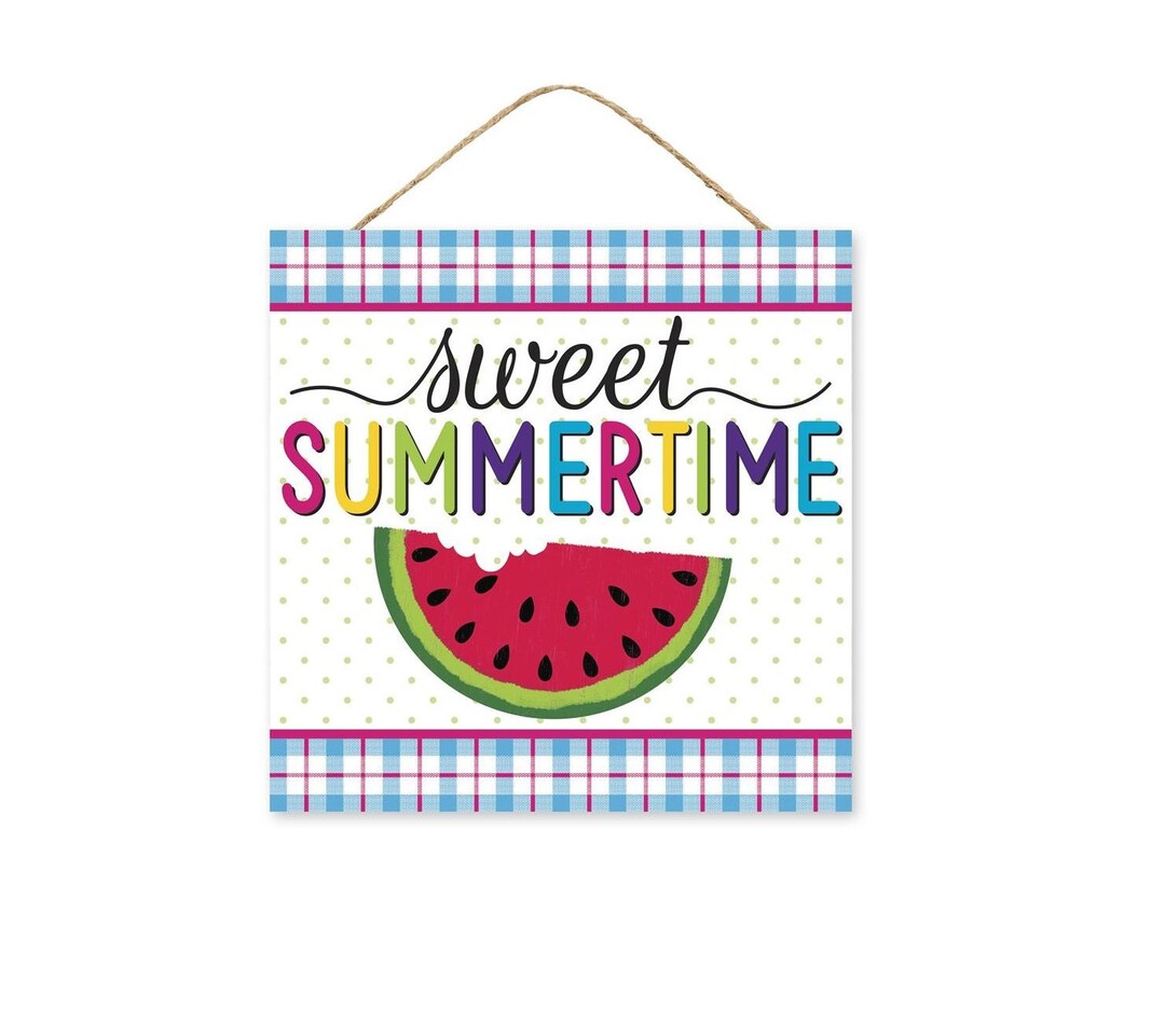 Watermelon Wreath Sign, 10" MDF Square Sweet Summertime Sign AP7080 - Etsy