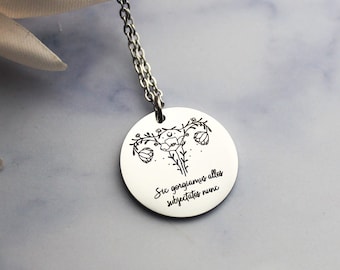 We Gladly Feast On Those Who Would Subdue Us Uterus Necklace | Pro-Choice | Activist Necklace | Women's Rights | Roe v Wade | Latin