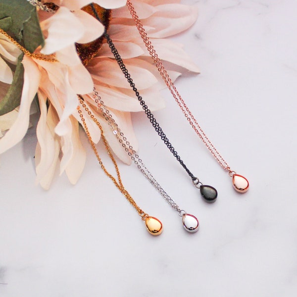 Collar de urna de cremación, joyería de urna con forma de lágrima pequeña, collar de cenizas de cremación, joyería conmemorativa, collar de cenizas, joyería para cenizas