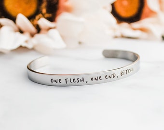 One Flesh One End Bracelet | Skull Bracelet | Bookish Jewelry | Gideon The Ninth | Locked Tomb | Book Bracelet | BookTok | Bookish Jewelry