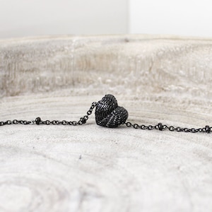 Collier d’urne de crémation | | de bijoux en urne Collier d’urne de frêne | | de bijoux commémoratifs Urne délicate Cremains, Collier d’urne Angel Wing Heart, Acier noir