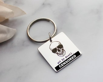 Gideon the Ninth Keychain | Bookish Jewelry | We Do Bones Motherfucker | The Locked Tomb | Bookish Keychain | BookTok | Gideon Nav | Mature