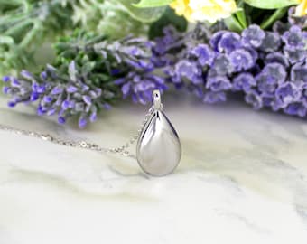 Teardrop Urn Necklace, Discreet Urn Jewelry, Cremation Dust Ash Vial, Memorial Jewelry, Cremains Necklace, Jewelry For Ashes, Wearable Urn