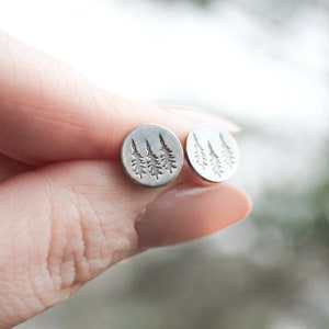 Tree Earrings | Sterling Silver Jewelry | Forest Earrings | Dainty Post Earrings | Minimalist Jewelry | Three Tree Nature Stud Post Earring