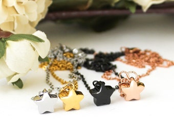 Mini Star Cremation Urn Necklace | Urn Jewelry | Ash Urn Necklace | Memorial Jewelry | Urn Necklace | Dainty Discreet Urn | Star Urn