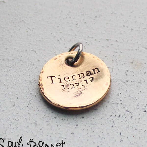 Add on Disc for Personalized Hand Stamped Mixed Metal Grandmother's Pendant | Mimi Jewelry | Grammy Jewelry | Grandchild Necklace