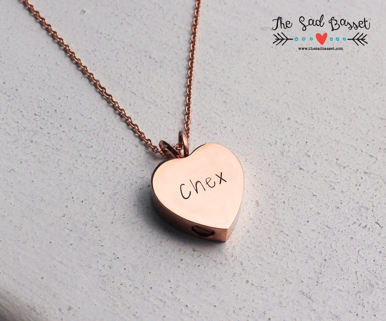 Personalized Pet Cremation Urn Pendant Rose Gold Paw Print Cremation Jewelry Cremation Urn Necklace Memorial, Pet, Jewelry for Ashes image 2