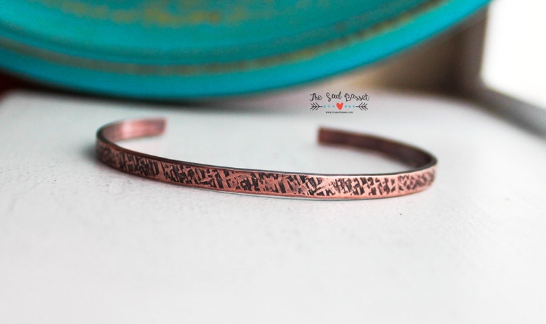 Inspirational Jewelry Thin Stacking Bracelet Unapologetic Copper Cuff Bracelet Inspirational Quote Jewelry |Valentine Secret Message