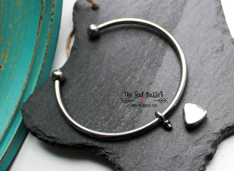 In Loving Memory Memorial Jewelry Cremation Urn Bracelet Hand Stamped Cremation Jewelry Pet Personalized Cremation Urn Bangle