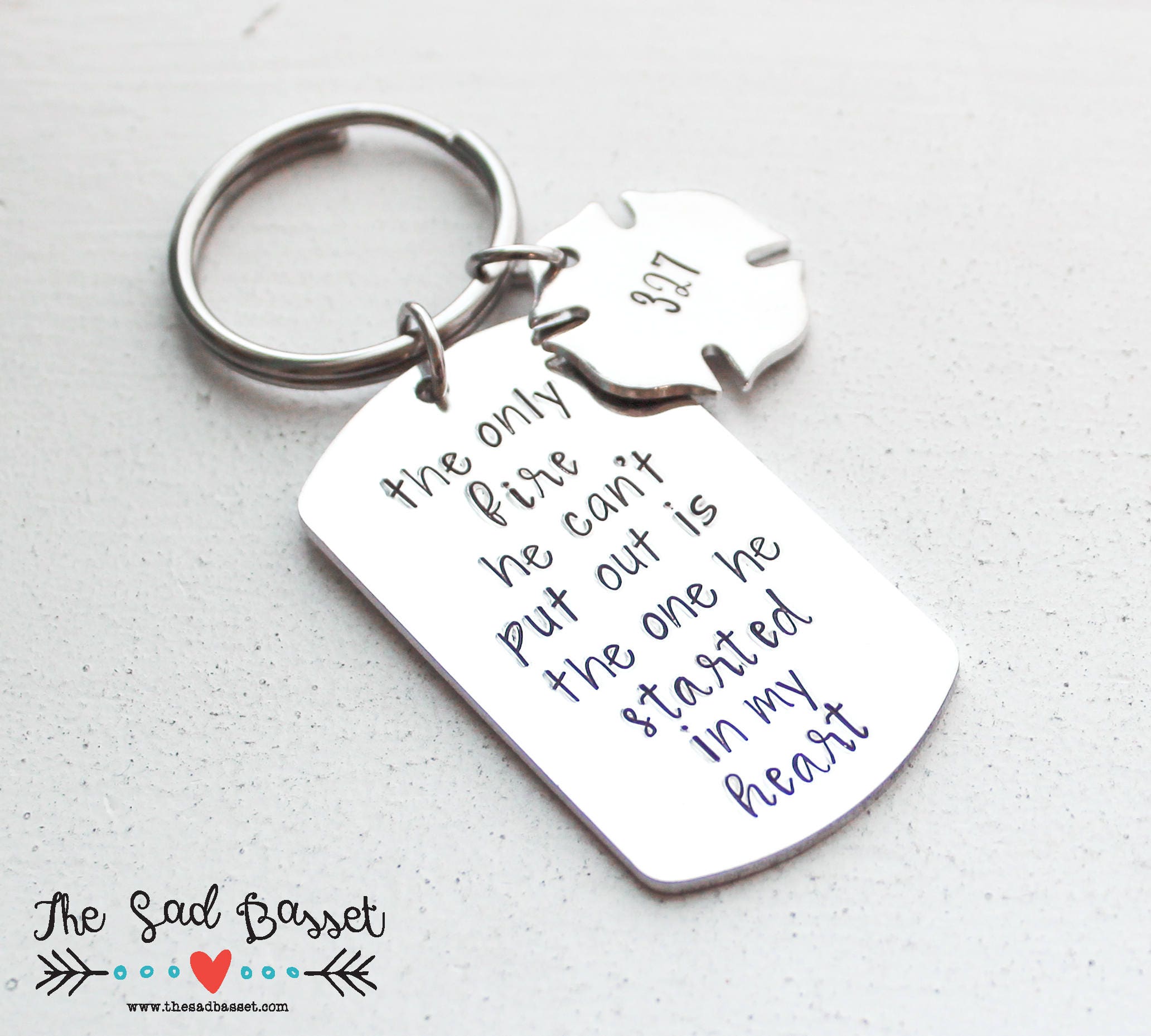 Firefighter Keychain, First Responder Gift, The Only Fire He Can'…