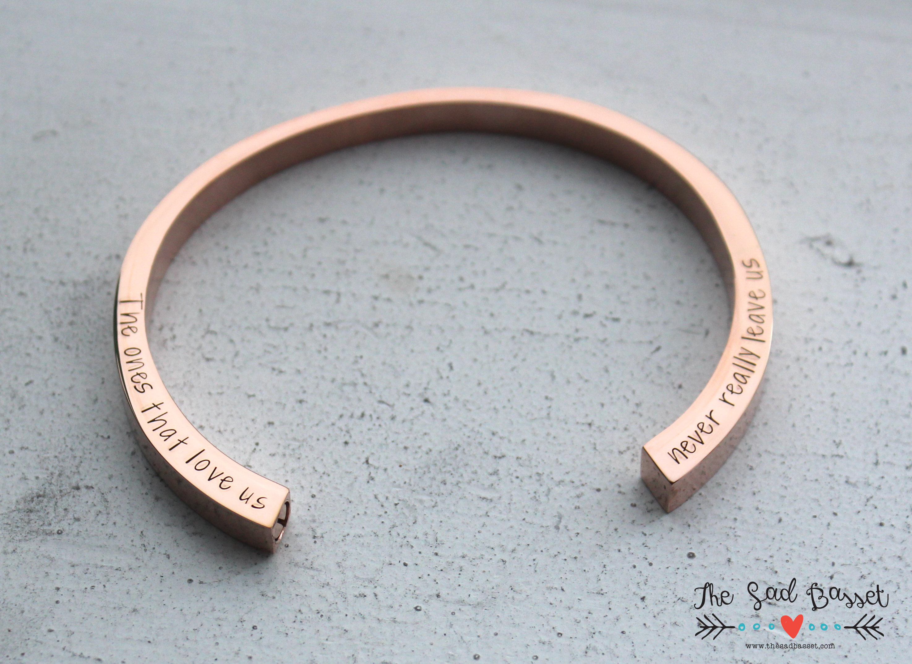 Rose Gold Personalized Cremation Urn Cuff Hand Stamped Etsy