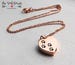 Personalized Pet Cremation Urn Pendant | Rose Gold Paw Print Cremation Jewelry | Cremation Urn Necklace | Memorial, Pet, Jewelry for Ashes 