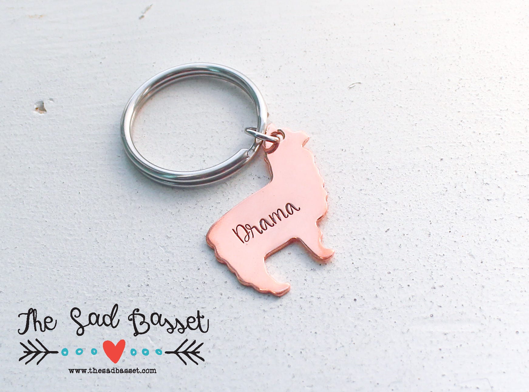 Llama Keychain Personalized Gift Idea For Llama Lovers