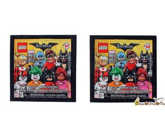 Lego® Batman Movie Minifigures Upcycled Cork Coaster Set- Batman, Joker & Nurse  Harley Quinn