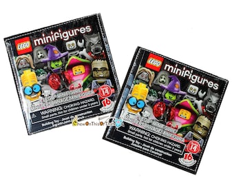 Lego® Minifigure Halloween Monster Coasters made with Upcycled Wrappers- Series 14 Mini figures Monster