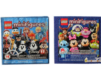 Lego® Disney Minifigures Wrapper Upcycled Cork Coaster Set- Mickey Mouse & Minnie Mouse Building Block