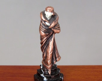 1:12th Scale ~ Dolls House ~ Bronze Plated Art Deco Lady Figurine  "Night Out"  Cast Pewter and  Bronze Plated Figurine