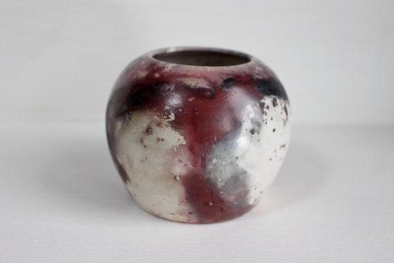 Pit Fired Vase Handmade Ceramics Smoke Fired Pottery Red Etsy