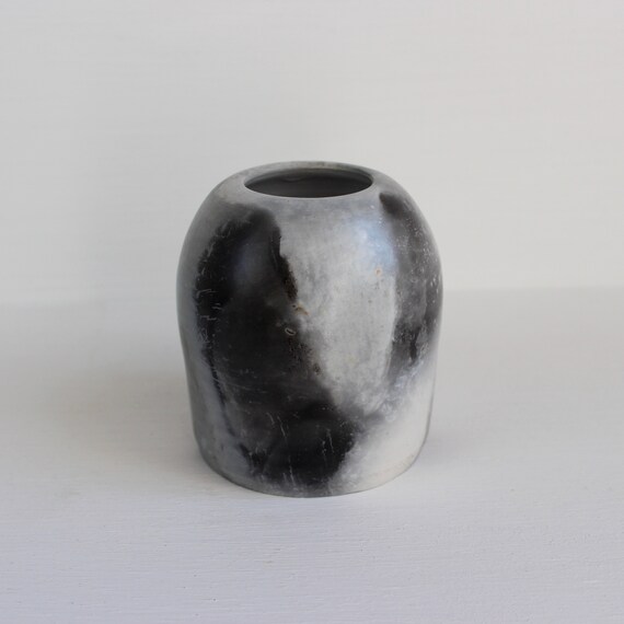 Pit Fired Vase Handmade Ceramics Smoke Fired Pottery Grey Etsy