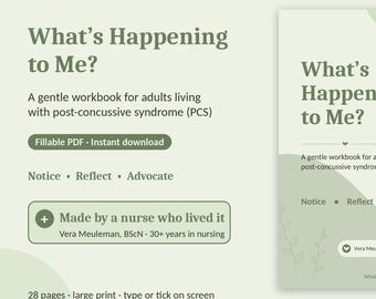 Wat gebeurt er met mij? - een rustgevend werkboek voor volwassenen met postcommotioneel syndroom (PCS)