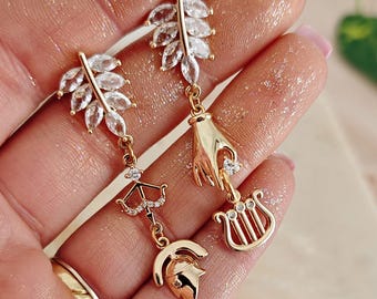 Achilles & Patroclus Earrings, Greek Mythology Jewelry, Mythology Enthusiast, Mythology Aesthetic, Greek Mythology Heroes and Gods