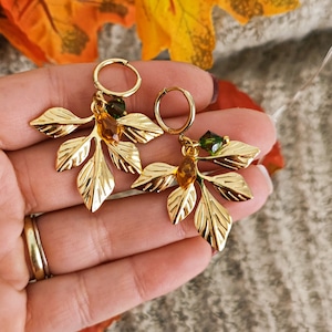 Woodlands Fae Leaves Earrings, Fairycore Leaves Earrings, Nature Lover Earrings, Fairy Leaves Earrings // WOODLANDS