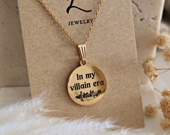 In My Villain Era Necklace, Entering My Villain Era Necklace, Bookish Necklace, Dark Academia Necklace, Dark Romance Reader