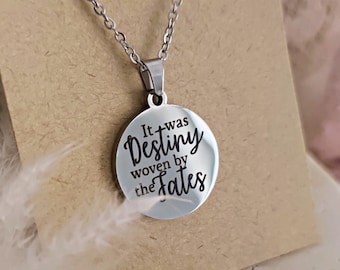 Hades and Persephone Necklace, It Was Destiny Necklace, A Touch of Darkness inspired Necklace, Bookish Necklace, Dark Academia Necklace