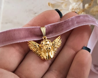 Coquette Angel Cherub Choker, Romantic Angel Velvet Pink Choker, Guardian Angel Choker, Coquette Aesthetic Cherubim Choker