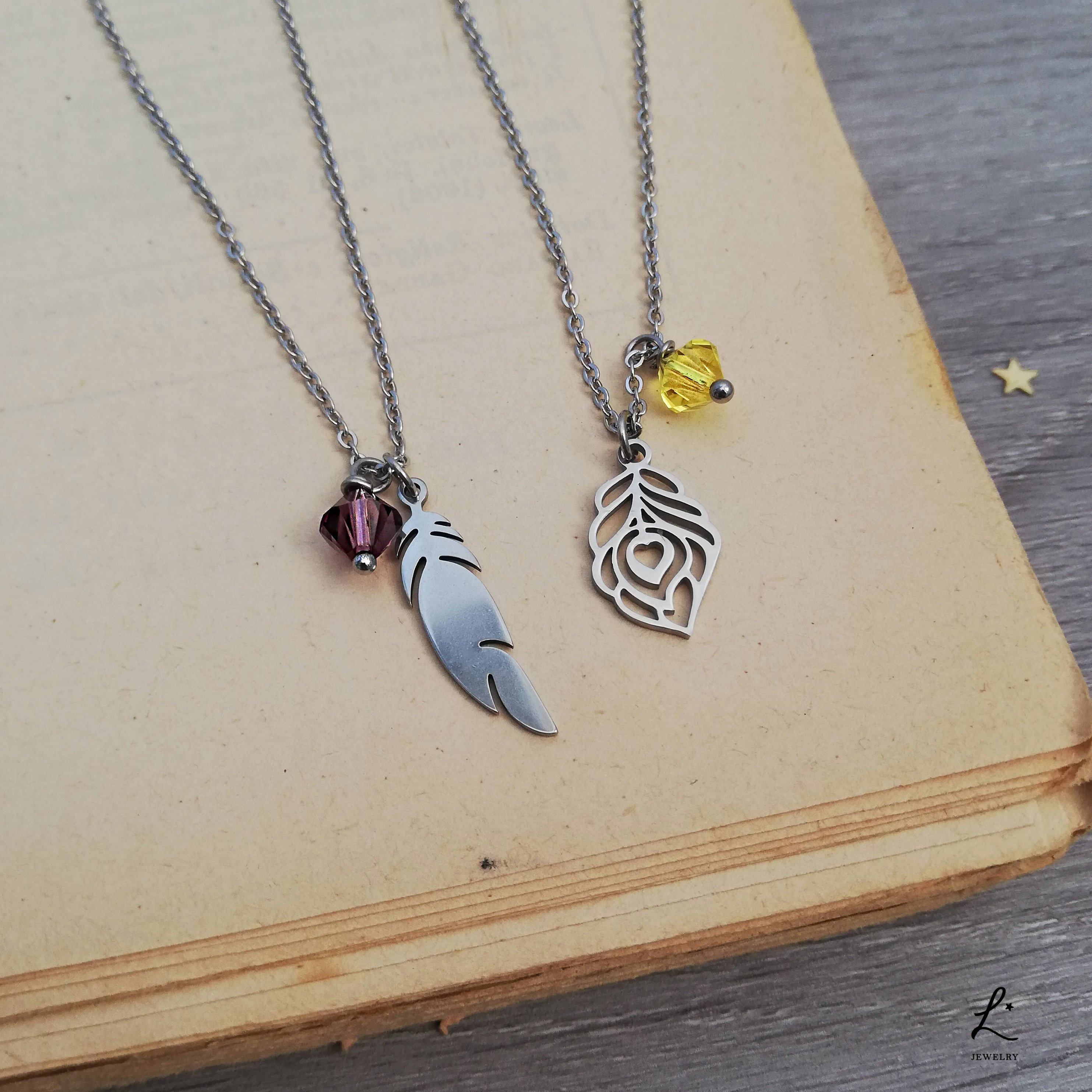 Collares de amistad de plumas collares de mejor amigo regalo de aniversario para el y para ella collar de pareja Etsy Espana