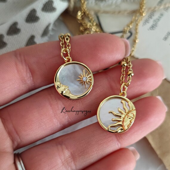 Moon Pendant Necklaces Stars 
