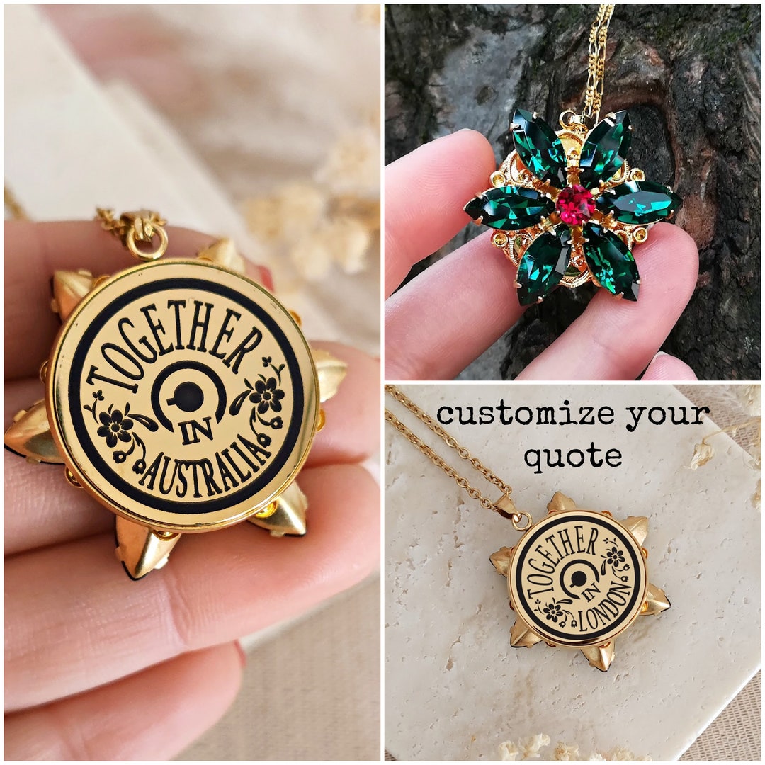 Anastasia Custom Engraving Necklace Together in choose Your Quote