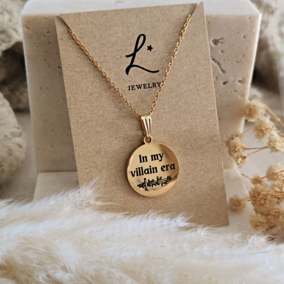 In My Villain Era Bookish Necklace: Gold or Silver Stainless Steel