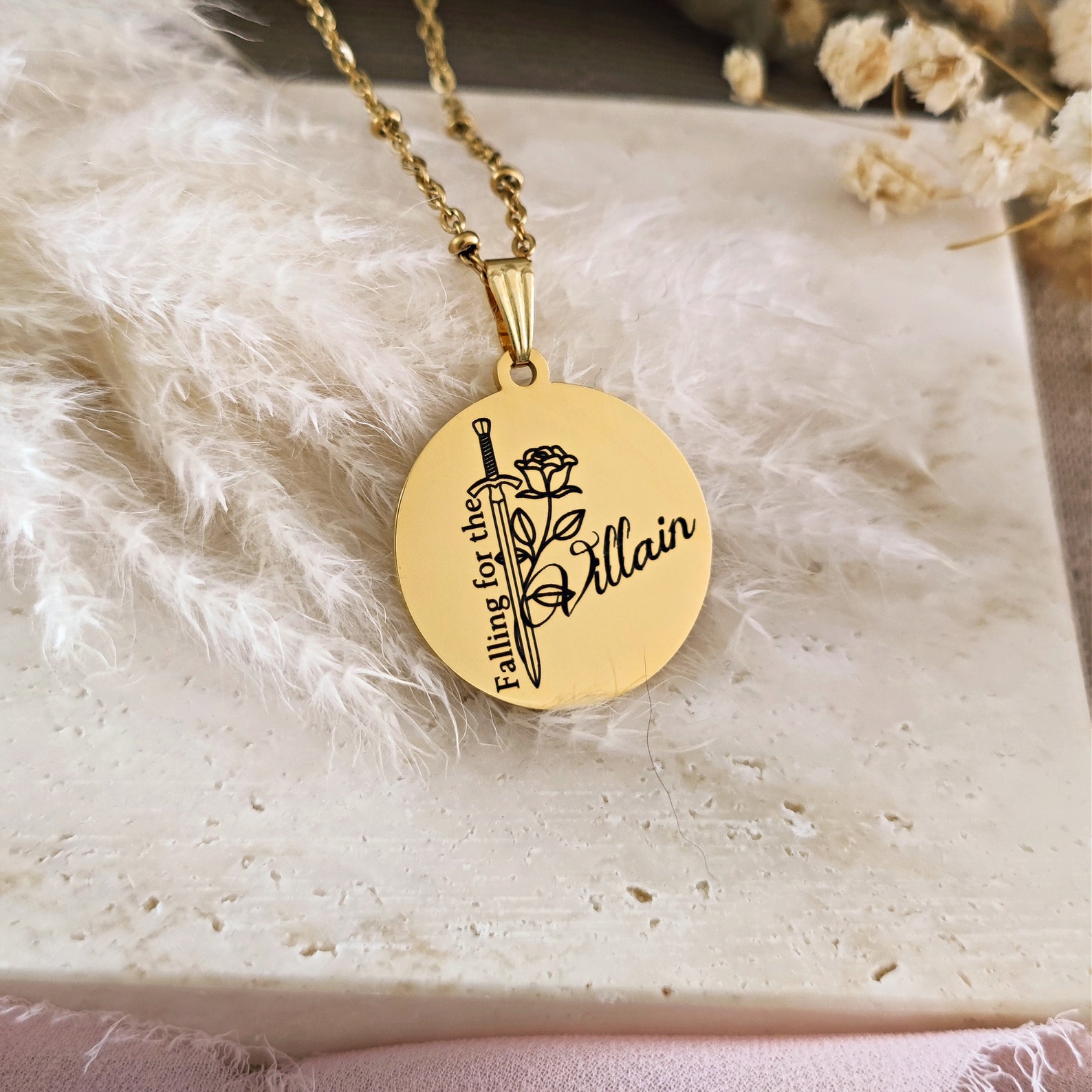 Villain Chunky Chainlink Necklace with Butterfly In Silver main image 1