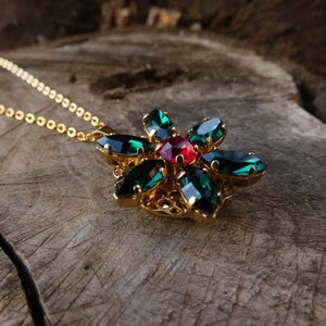 Anastasia inspired ENGRAVED Necklace Together in Paris EMERALD M image 7