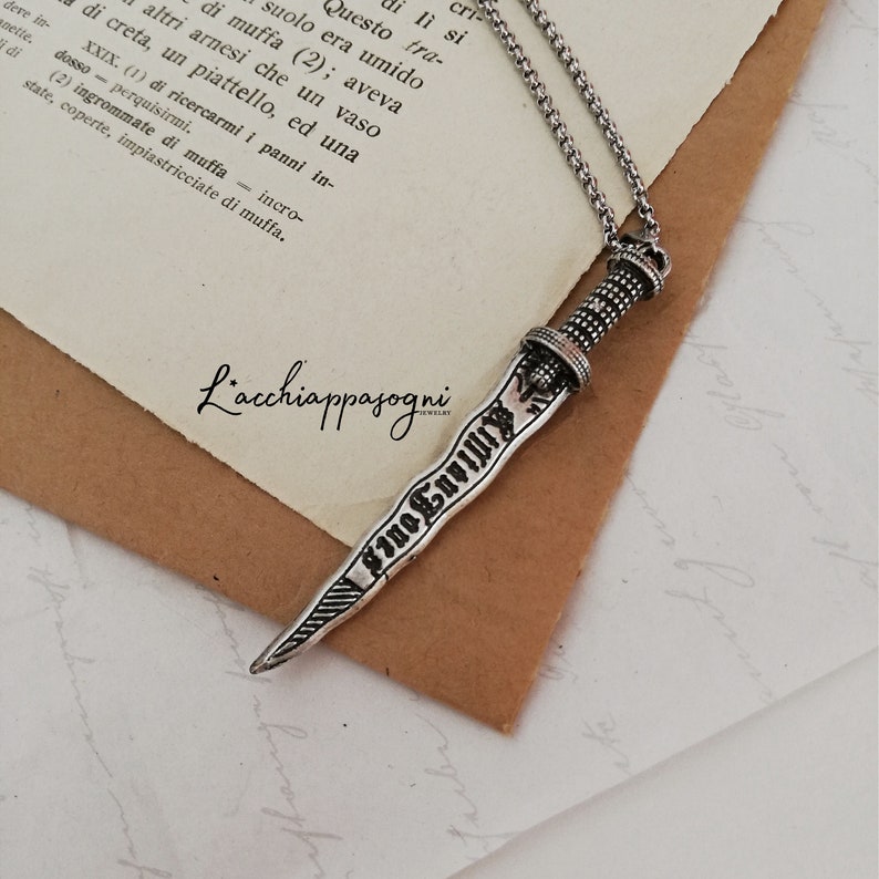 Once Upon A Time Inspired Killian Jones Dagger Necklace
