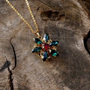 Anastasia inspired ENGRAVED Necklace Together in Paris EMERALD M zdjęcie 8