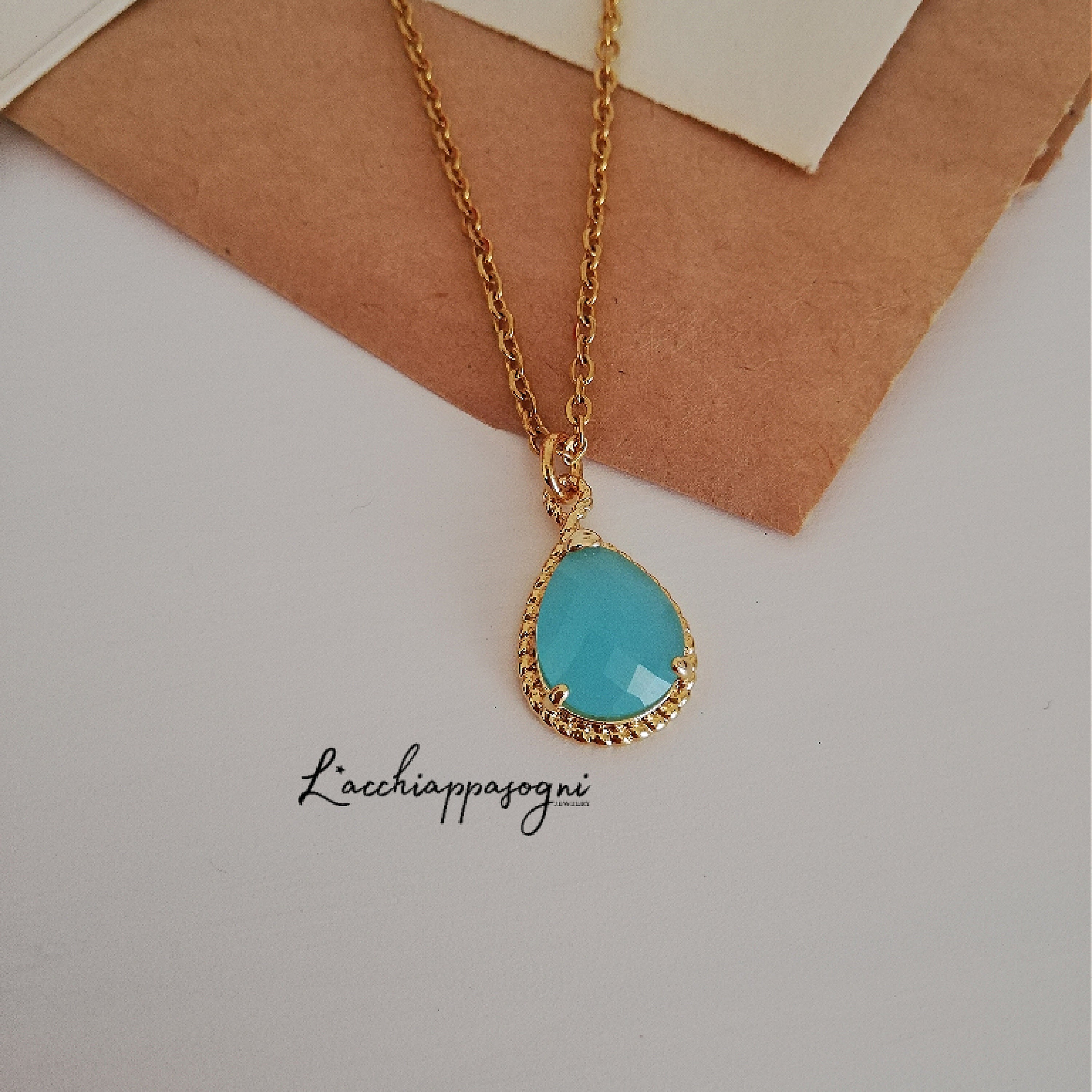 Reign Inspired Mary Stuart Teardrop Turquoise Necklace | Etsy