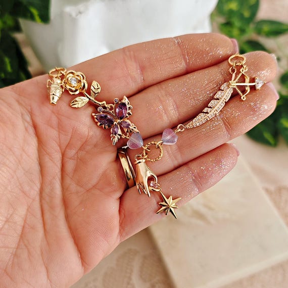 Eros & Psyche Choker: Gold Greek Mythology Necklace