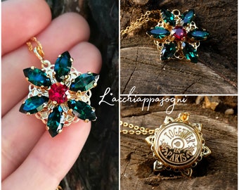 Anastasia ENGRAVED Necklace Together in Paris EMERALD M