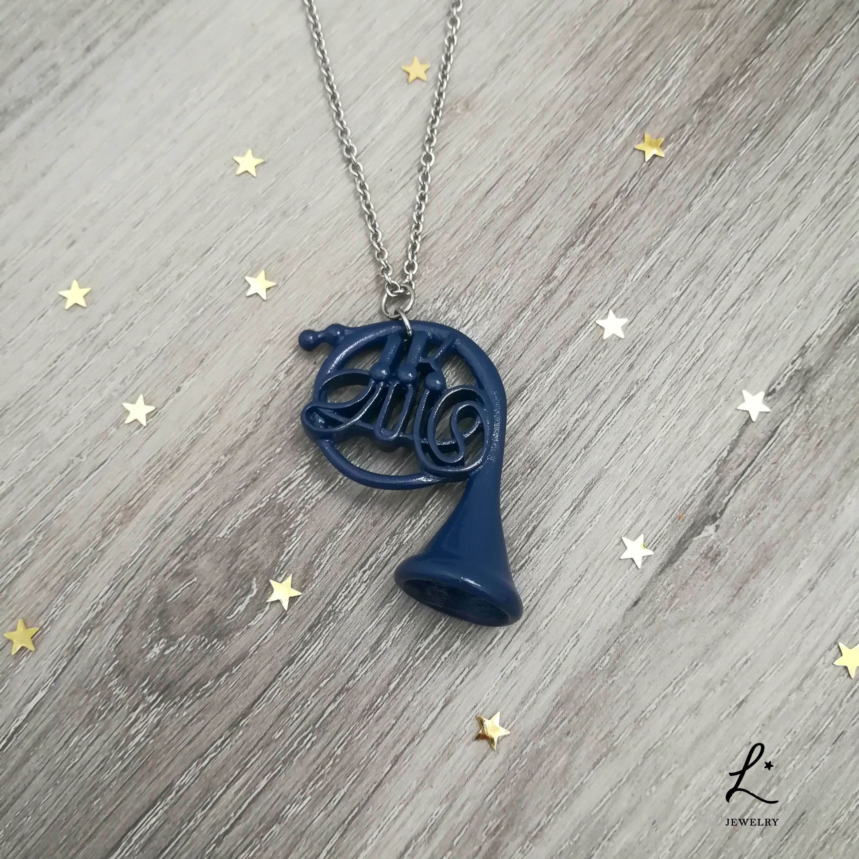 HIMYM Blue French Horn necklace How I Met Your Mother Etsy
